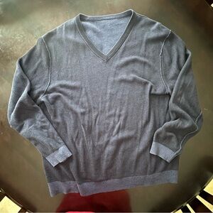 Tommy Bahama Men’s Navy Pima Cotton V-Neck Reversible knit sweater, Size XXL